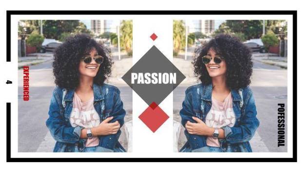 三角筑梦主持人艺术化介绍PPT模板4