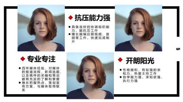 三角筑梦主持人艺术化介绍PPT模板6