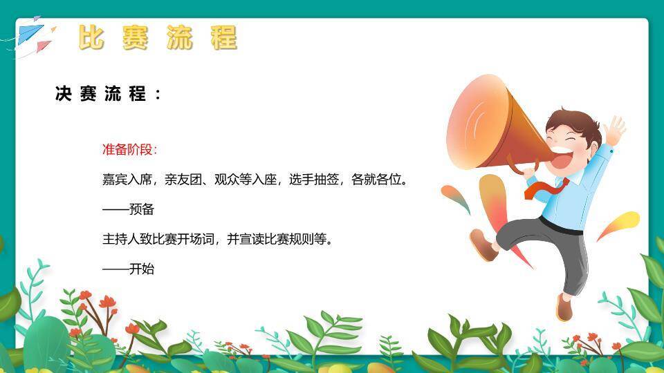 水彩青春五四主题演讲比赛PPT模板8