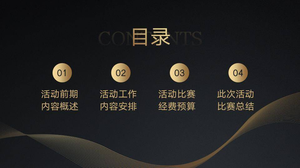 黑金质感微立体商务演讲比赛PPT模板9