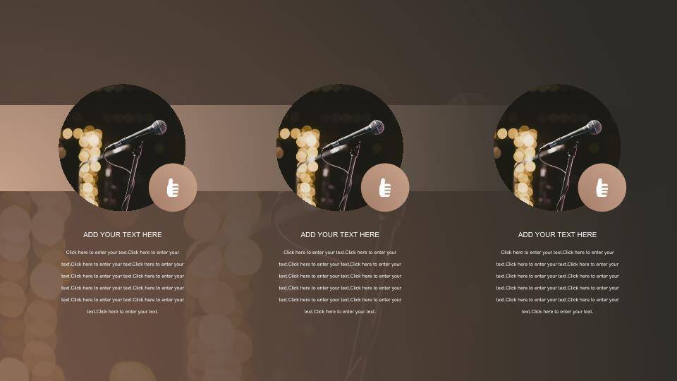 棕金质感口才协会演讲大赛PPT模板3