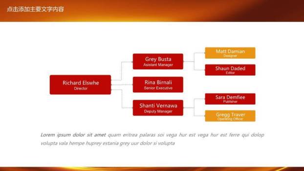 金手红绸卡通演讲策划宣传PPT模板4