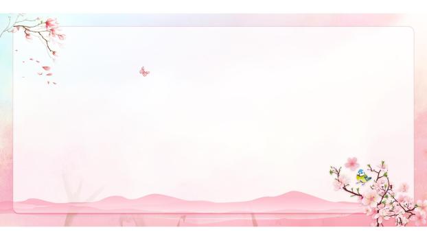 粉色小清新樱花PPT背景图片0