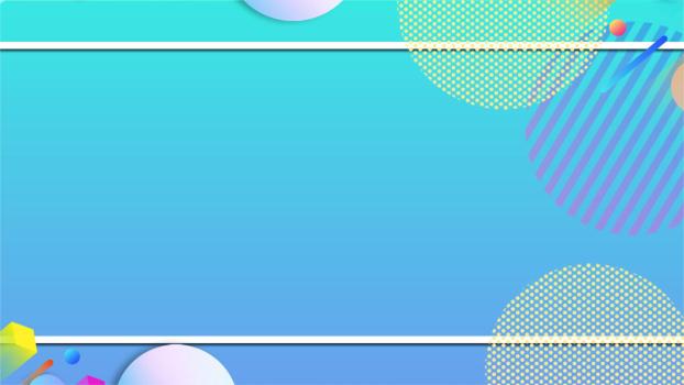 蓝色孟菲斯风几何PPT背景图片0