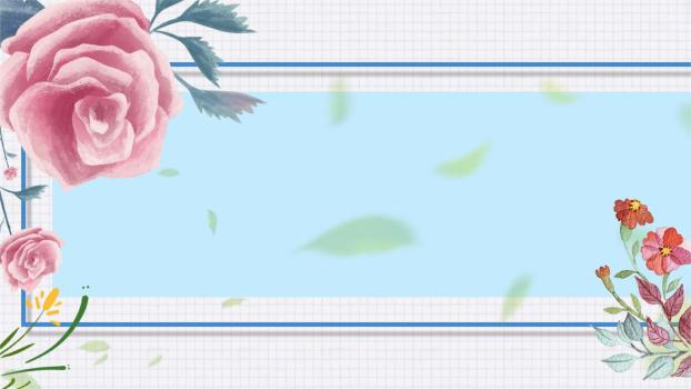 蓝色小清新冰雪蝴蝶PPT背景图片0