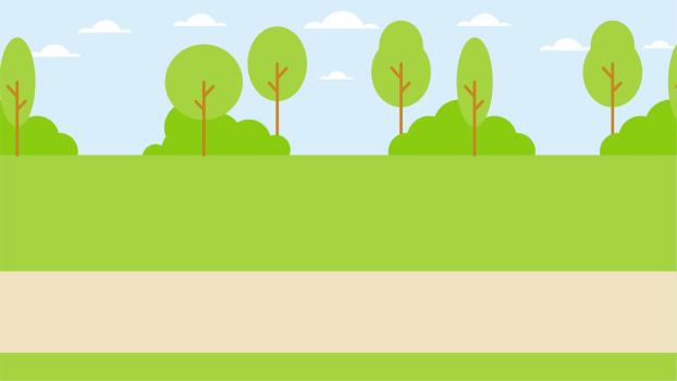 绿色卡通风格森林PPT背景图片0