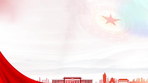 红色中国风天安门光辉PPT背景图片0