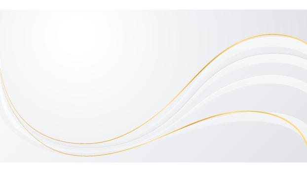 白色简约风金色波浪PPT背景0