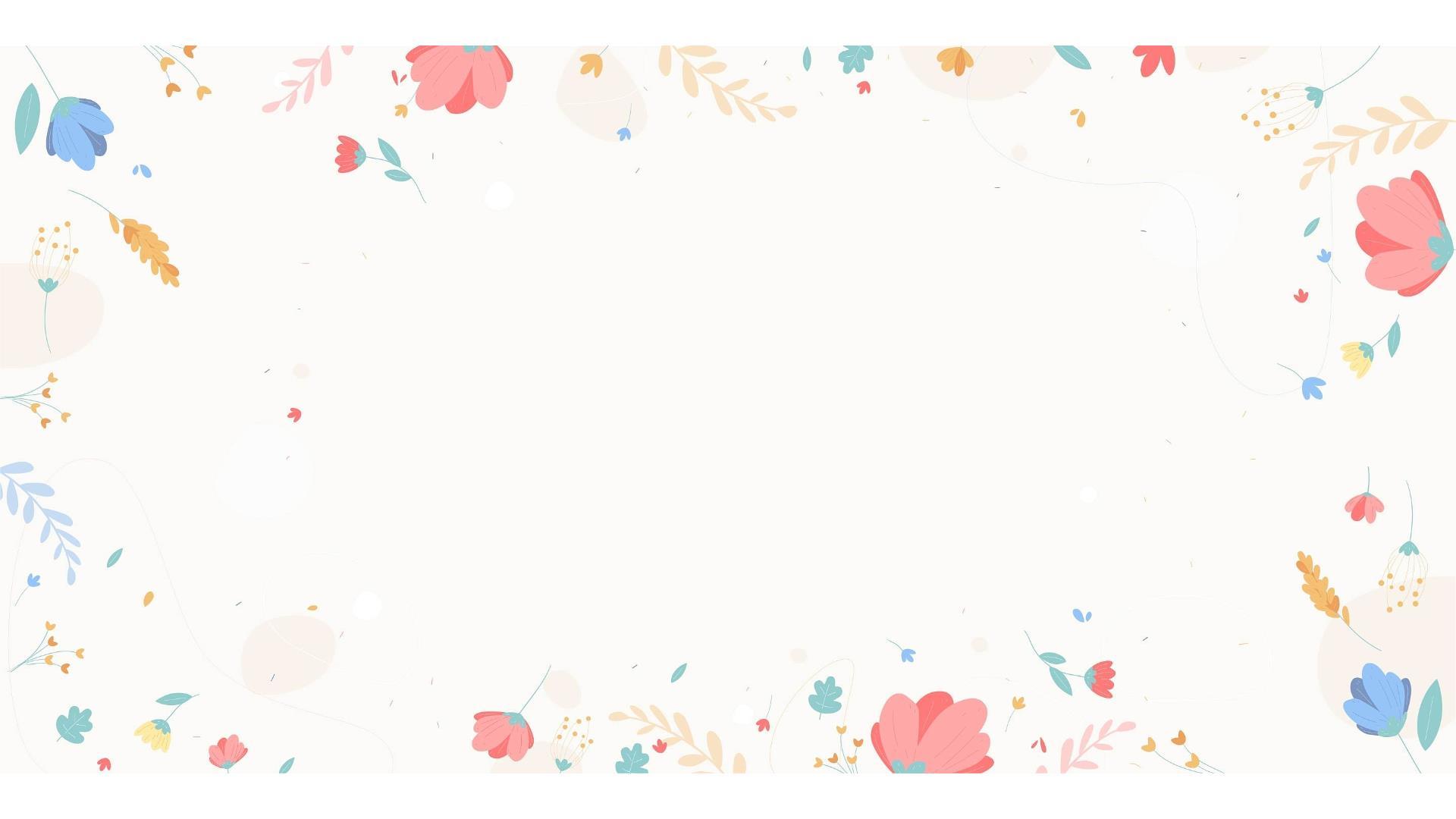 粉色小清新手绘玫瑰PPT背景0