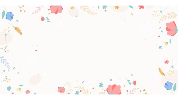 粉色小清新手绘玫瑰PPT背景0