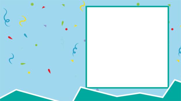 蓝色卡通风格节日彩带PPT背景0