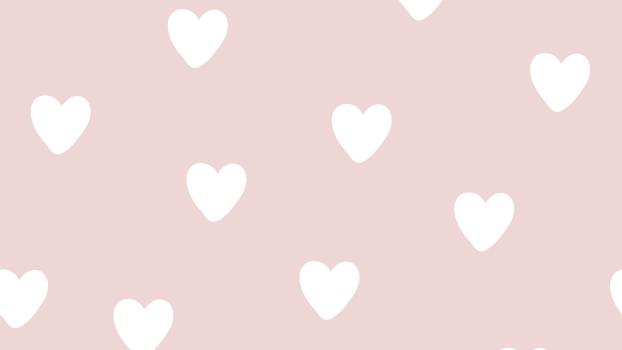 粉色小清新爱心点缀PPT背景0