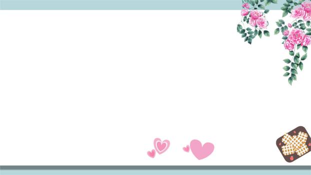粉色小清新玫瑰爱心PPT背景0