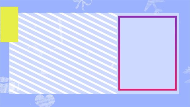 蓝色卡通条纹爱心PPT背景0