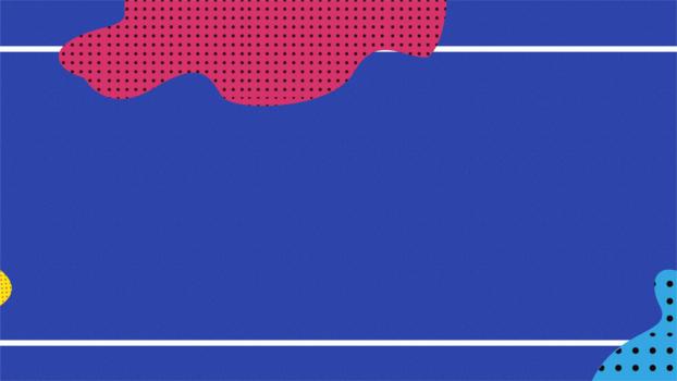 蓝色卡通风格抽象波点PPT背景0