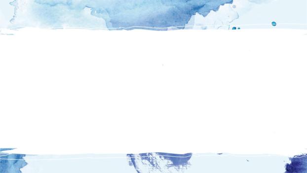 蓝色小清新水彩晕染PPT背景0