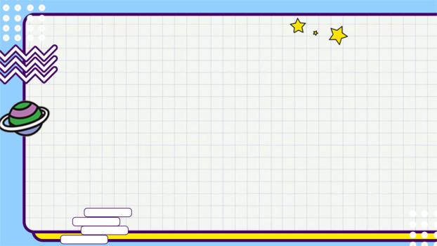 蓝色卡通风格星球手账PPT背景0