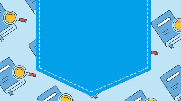 蓝色卡通风格城市樱花PPT背景0