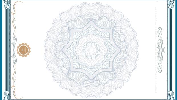 蓝色正式风格防伪花纹PPT背景0