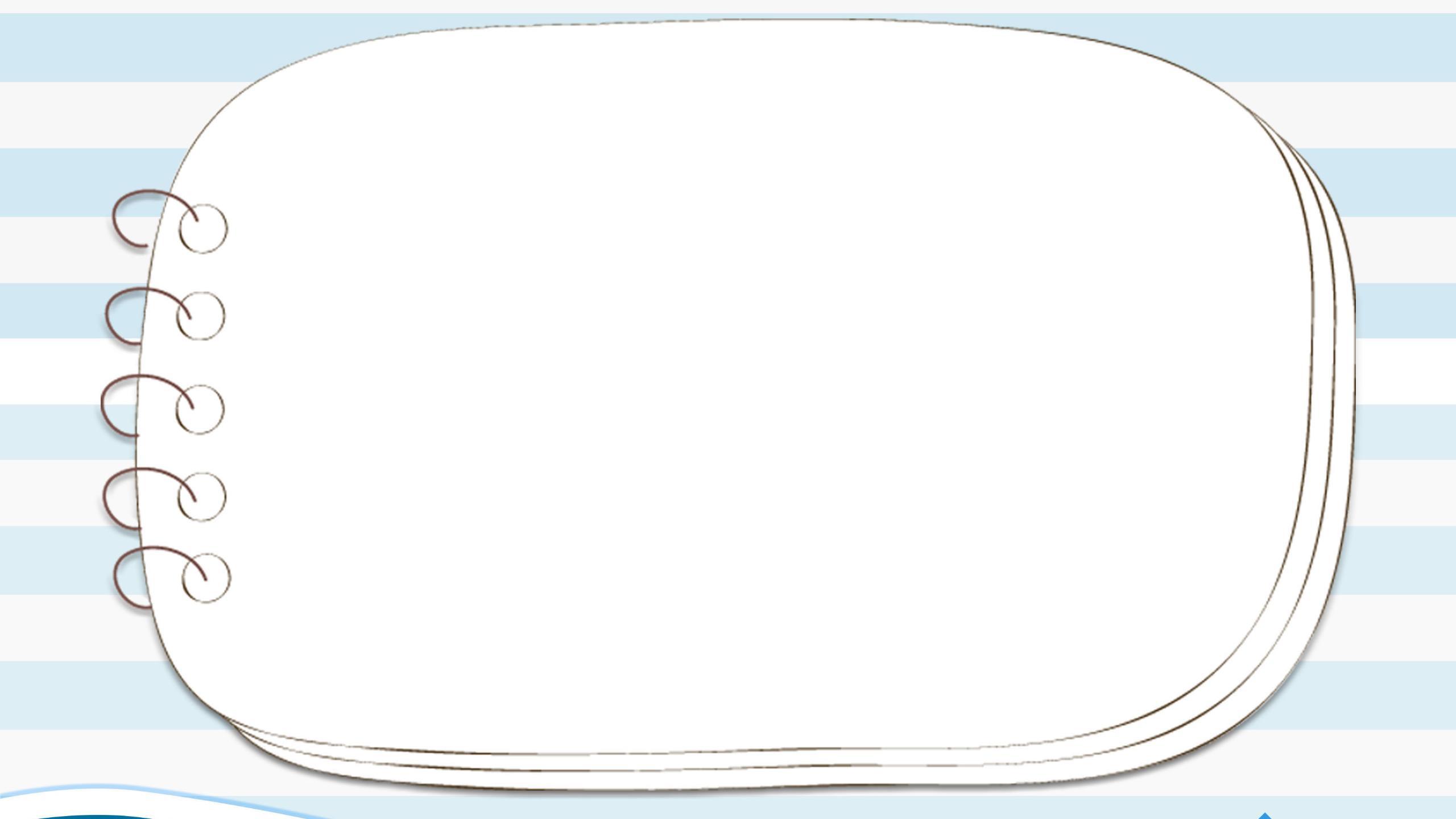 蓝色手绘风格笔记本PPT背景0