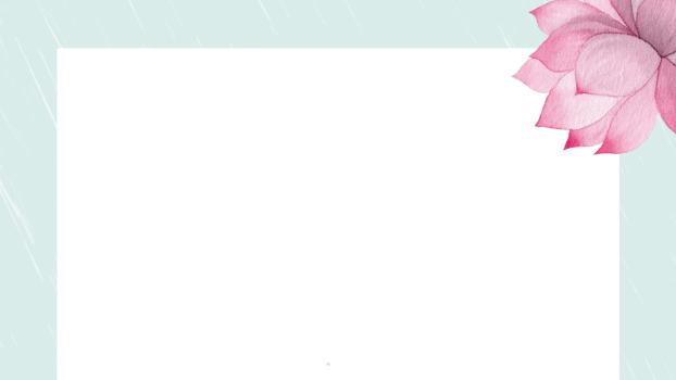 粉色水彩风格莲花PPT背景0