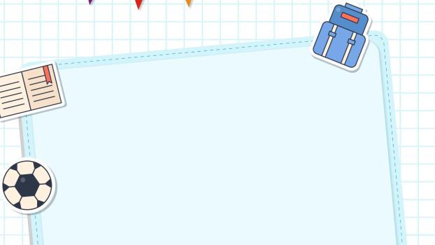 蓝色卡通风格校园元素PPT背景0