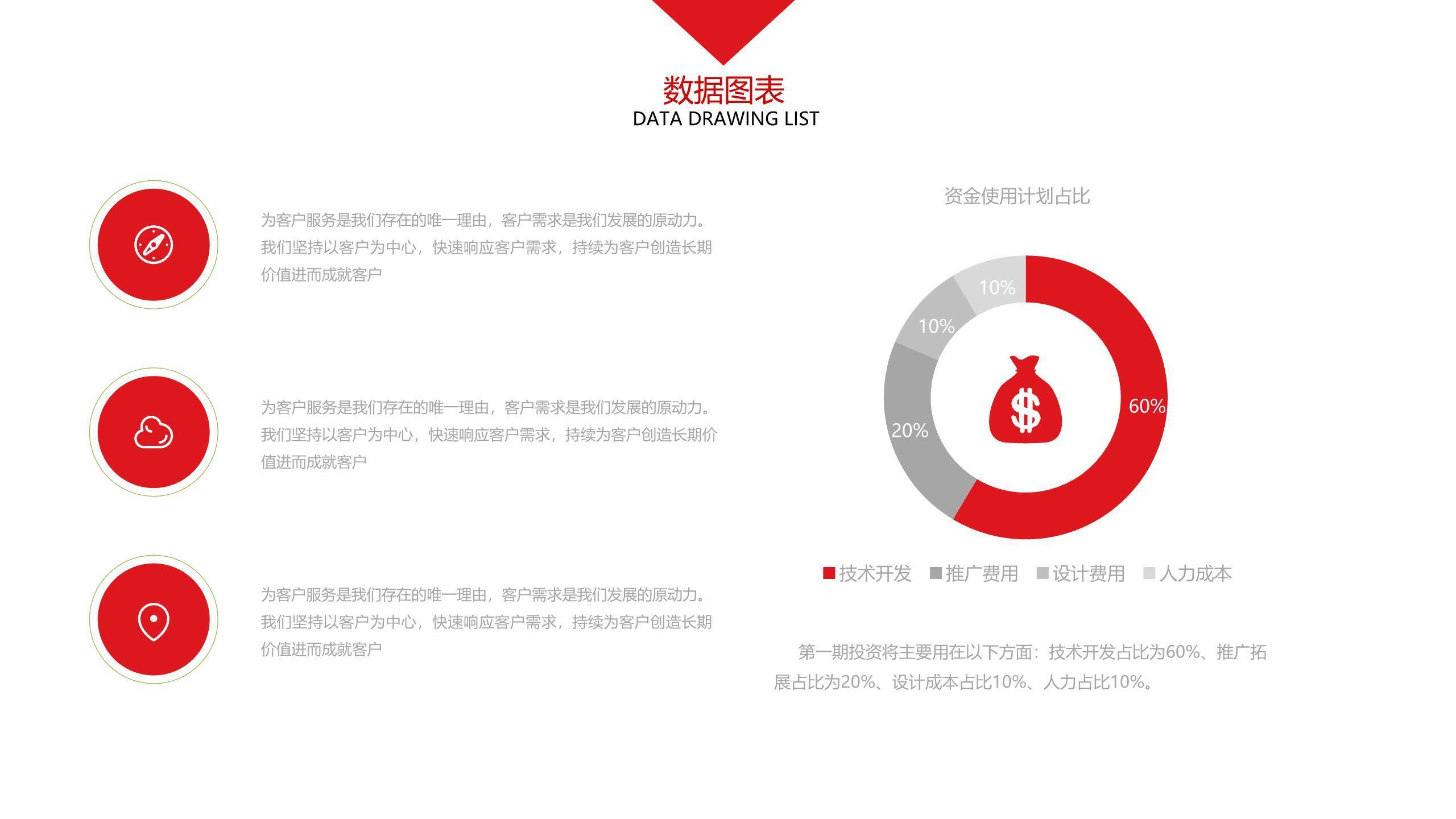 30套大气红色商务PPT图表模板2
