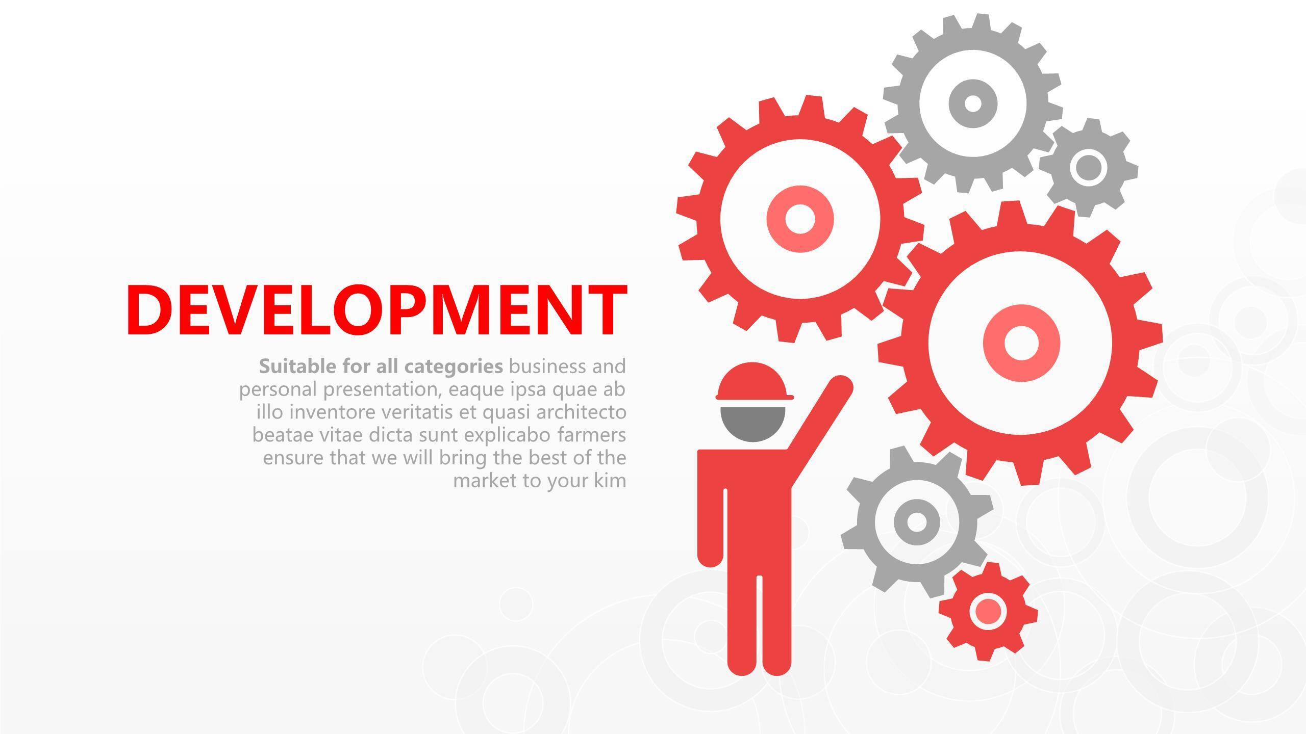 30套简约红色数据分析PPT图表3