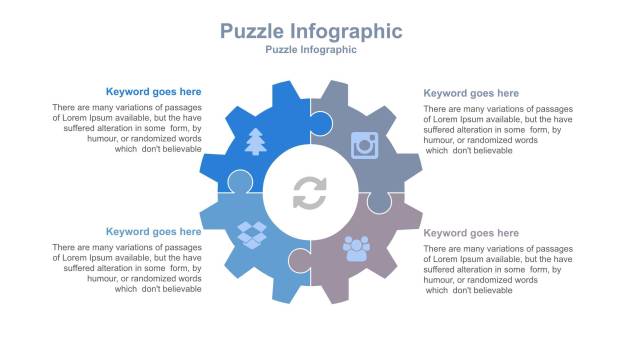 30套经典蓝色商务PPT图表模板8