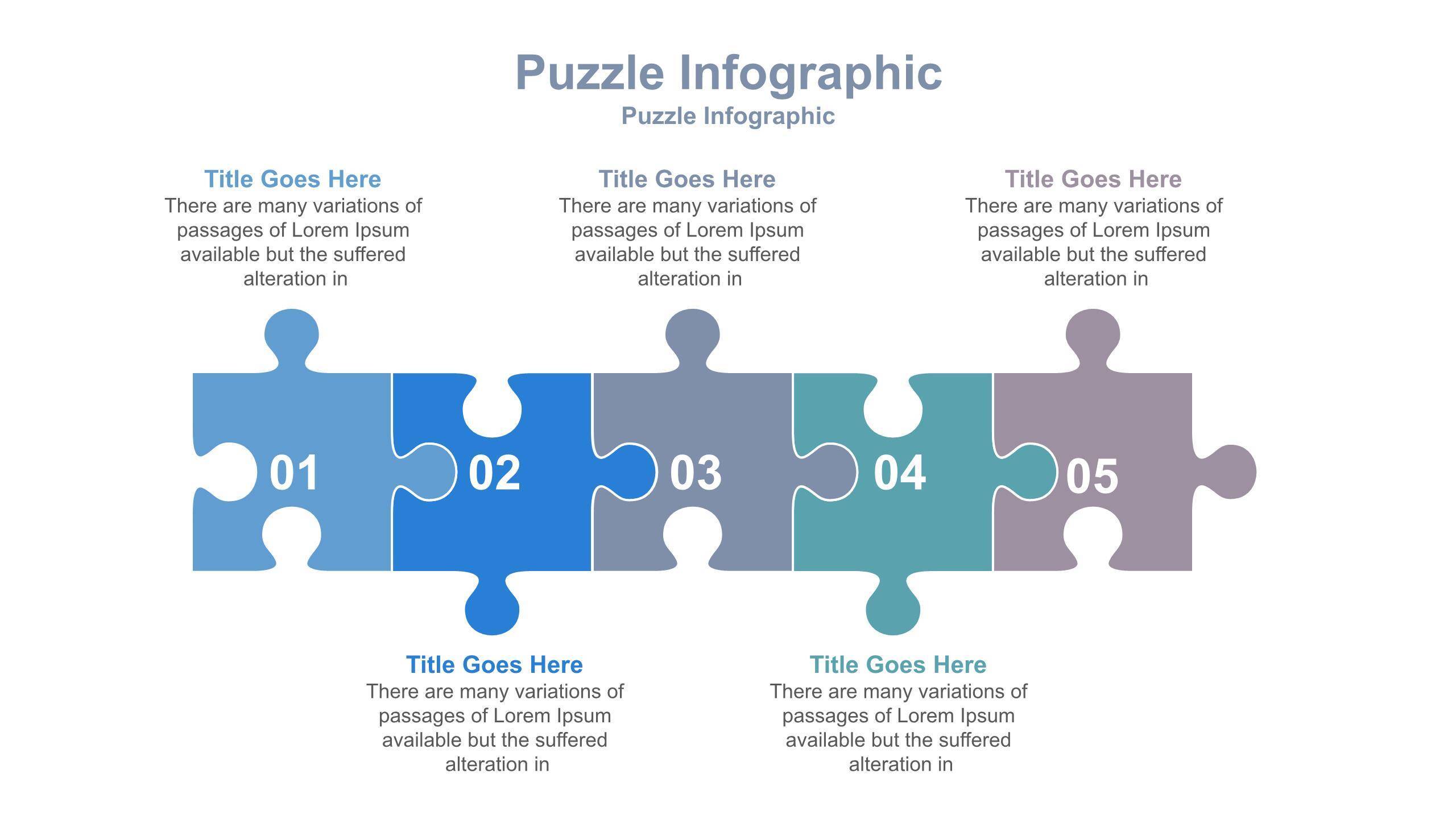 30套经典蓝色商务PPT图表模板2