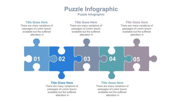 30套经典蓝色商务PPT图表模板2