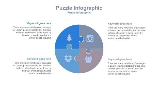 30套经典蓝色商务PPT图表模板4