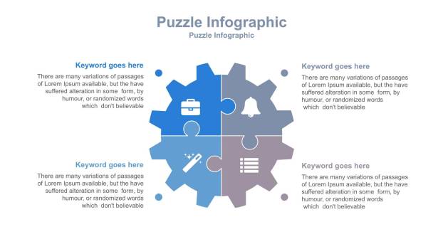 30套经典蓝色商务PPT图表模板7
