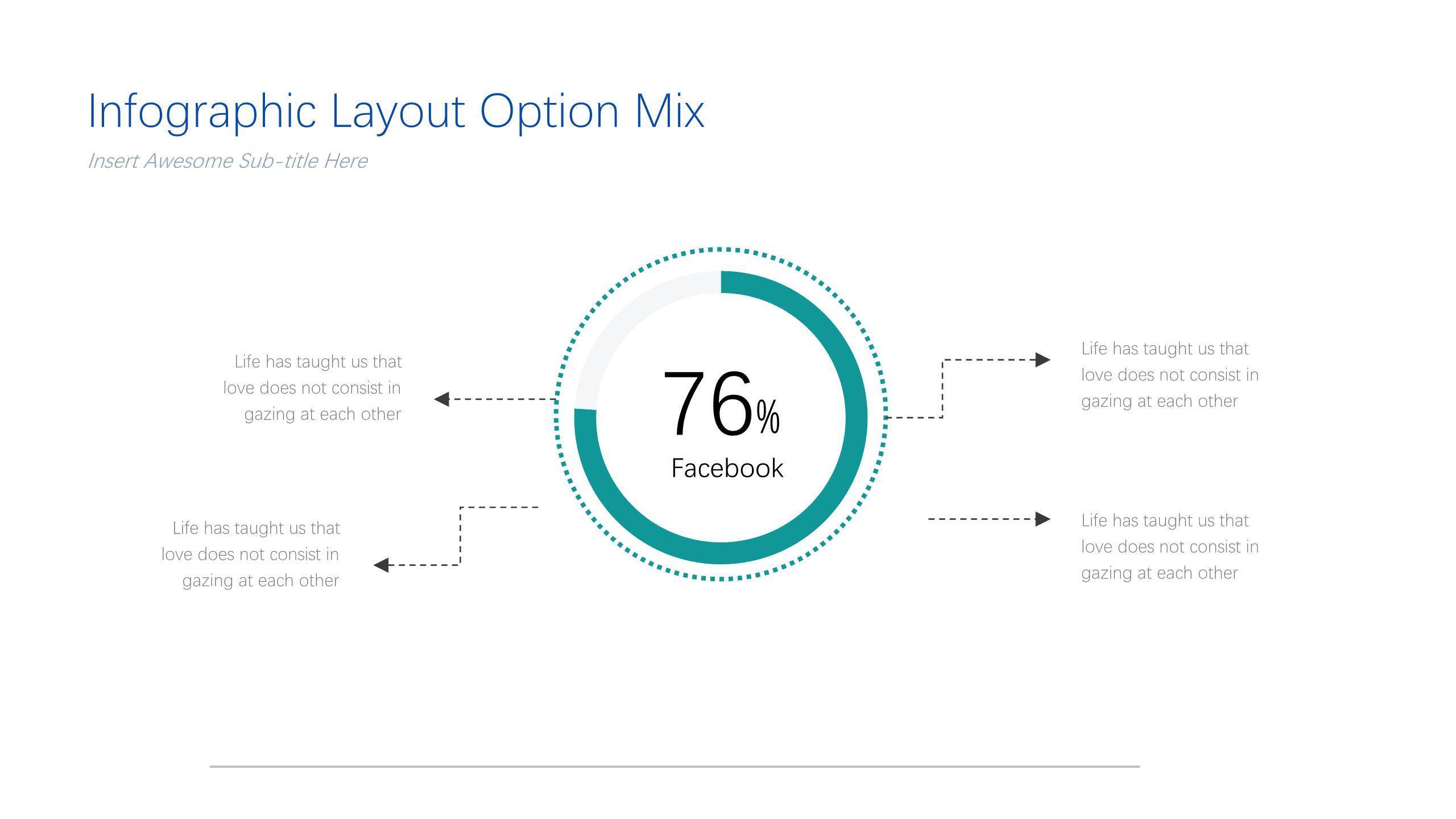 30套蓝色淡雅商务PPT图表模板8