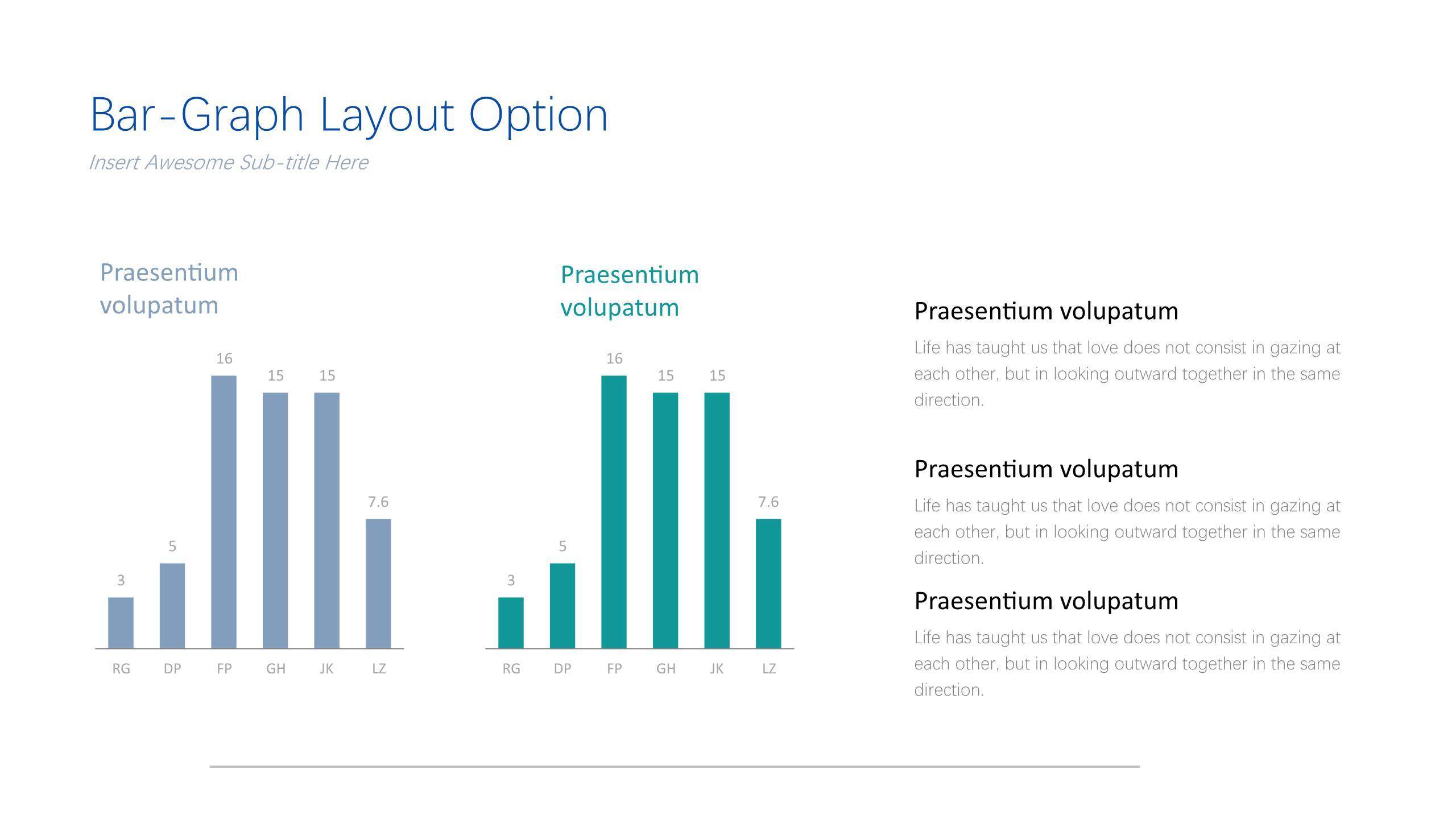 30套蓝色淡雅商务PPT图表模板1