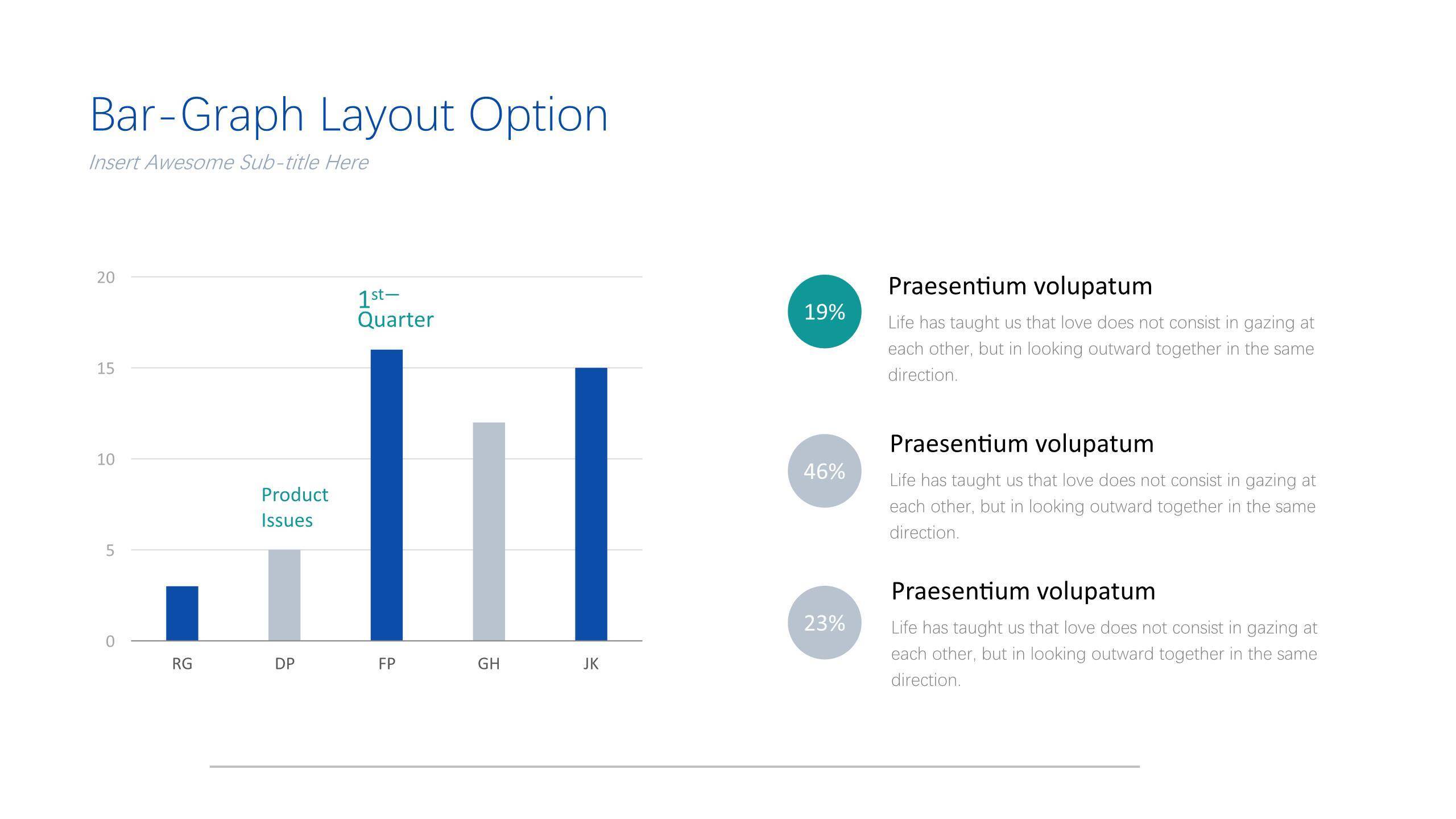 30套蓝色淡雅商务PPT图表模板2