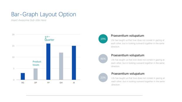 30套蓝色淡雅商务PPT图表模板2