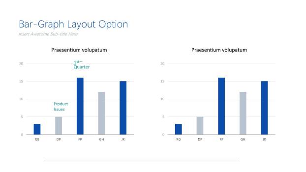 30套蓝色淡雅商务PPT图表模板3