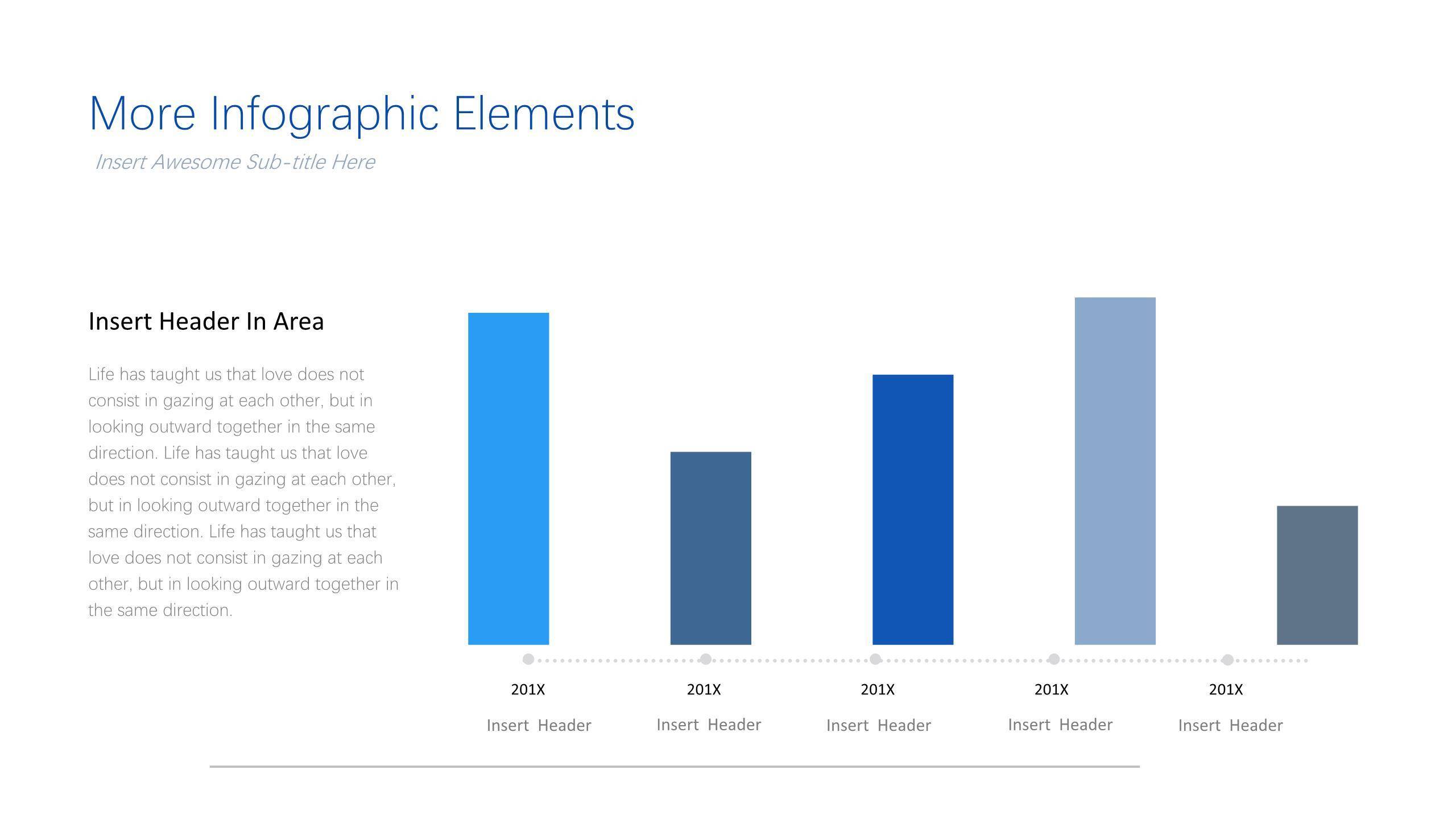 30套蓝色淡雅商务PPT图表模板4
