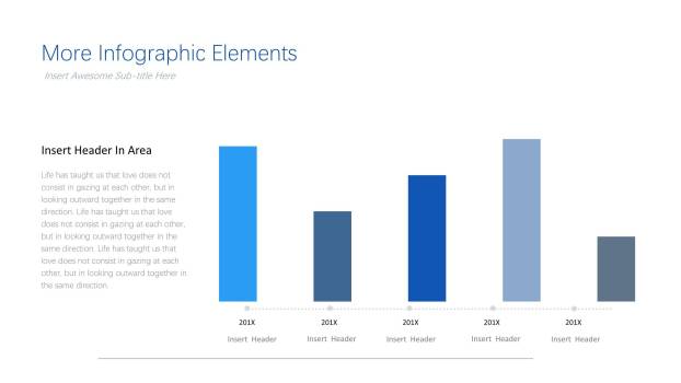 30套蓝色淡雅商务PPT图表模板4
