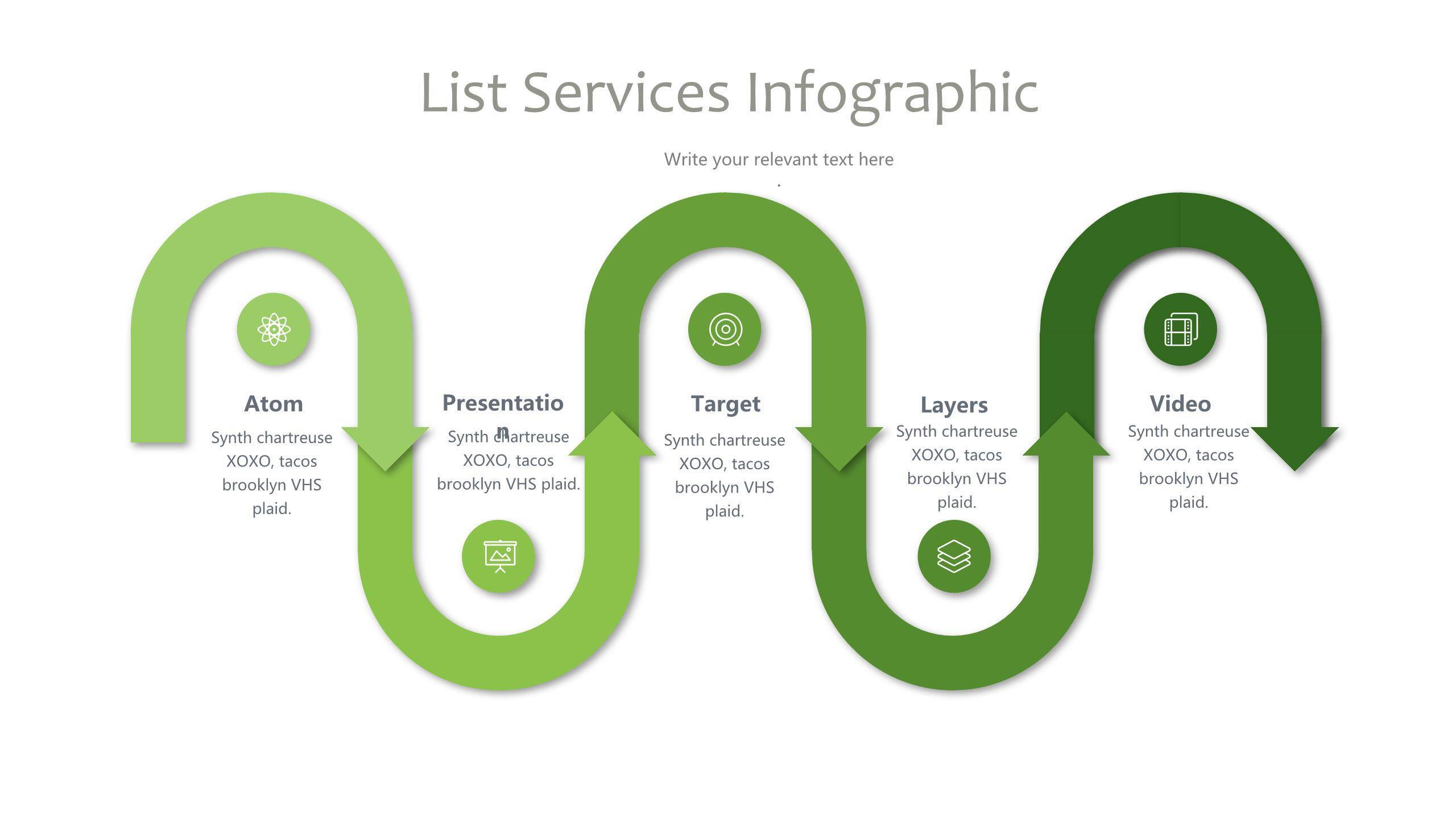 30套绿色时间表PPT图表模板4