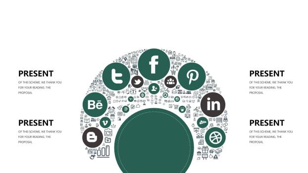 30套墨绿色创意设计PPT图表3