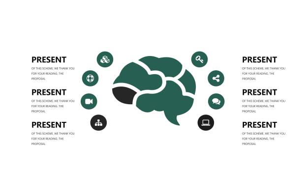 30套墨绿色创意设计PPT图表5