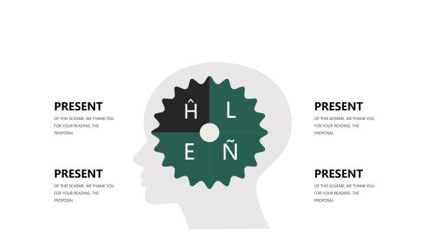 30套墨绿色创意设计PPT图表6