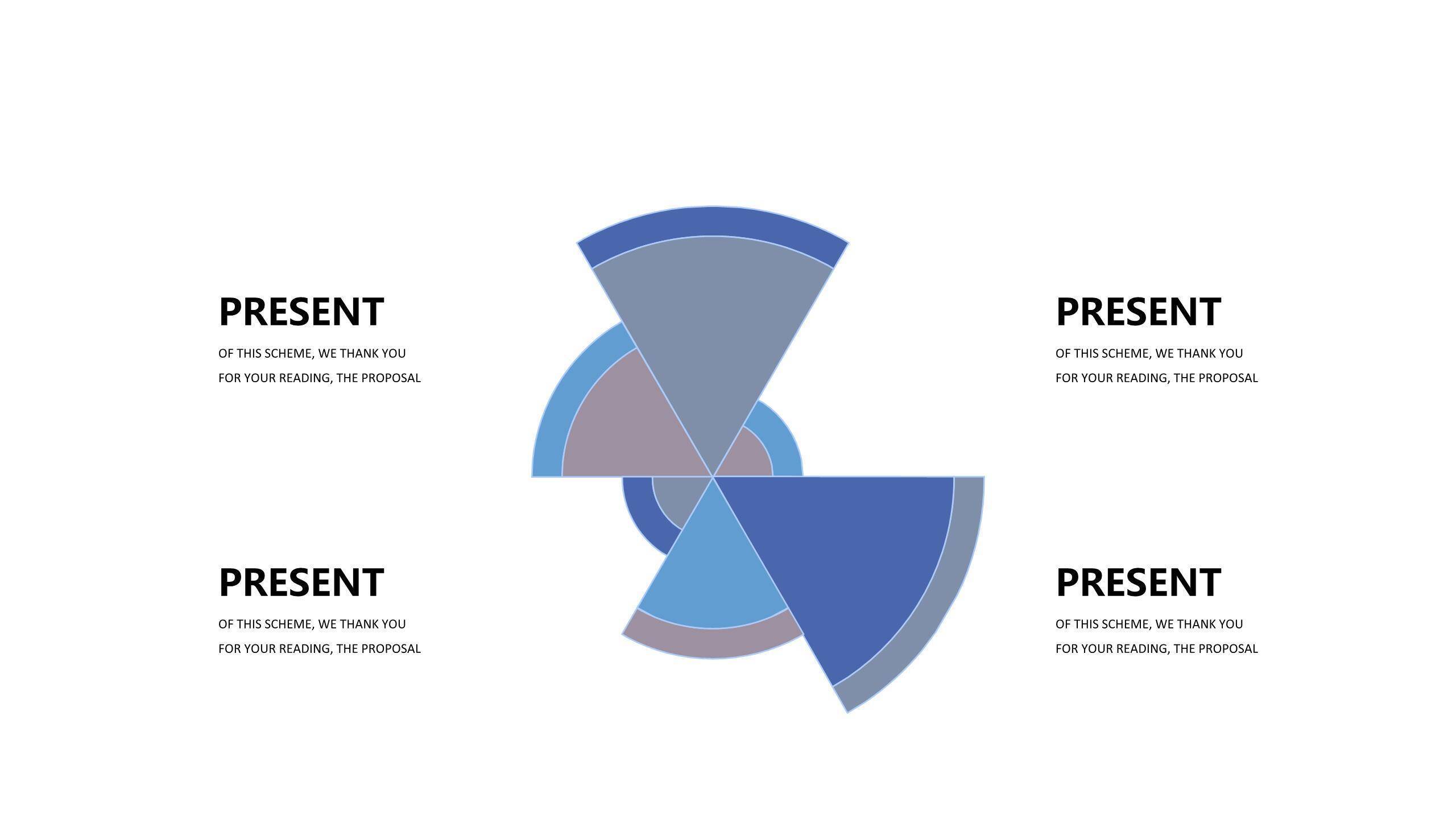 扁平化多彩数据PPT图表模板2