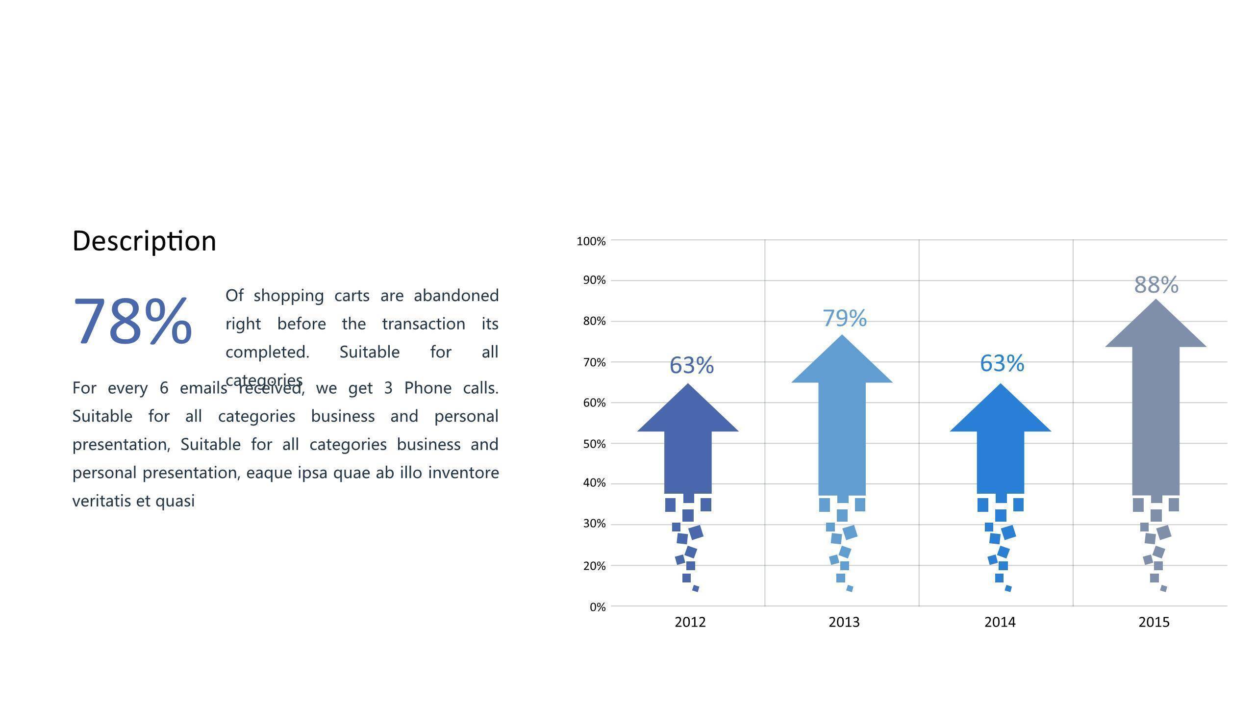 扁平化多彩数据PPT图表模板3