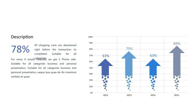 扁平化多彩数据PPT图表模板3