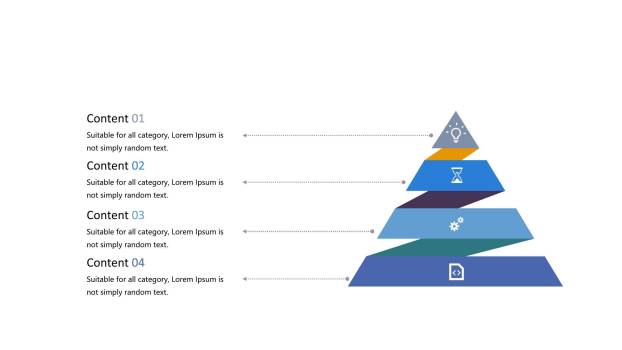 扁平化多彩数据PPT图表模板4