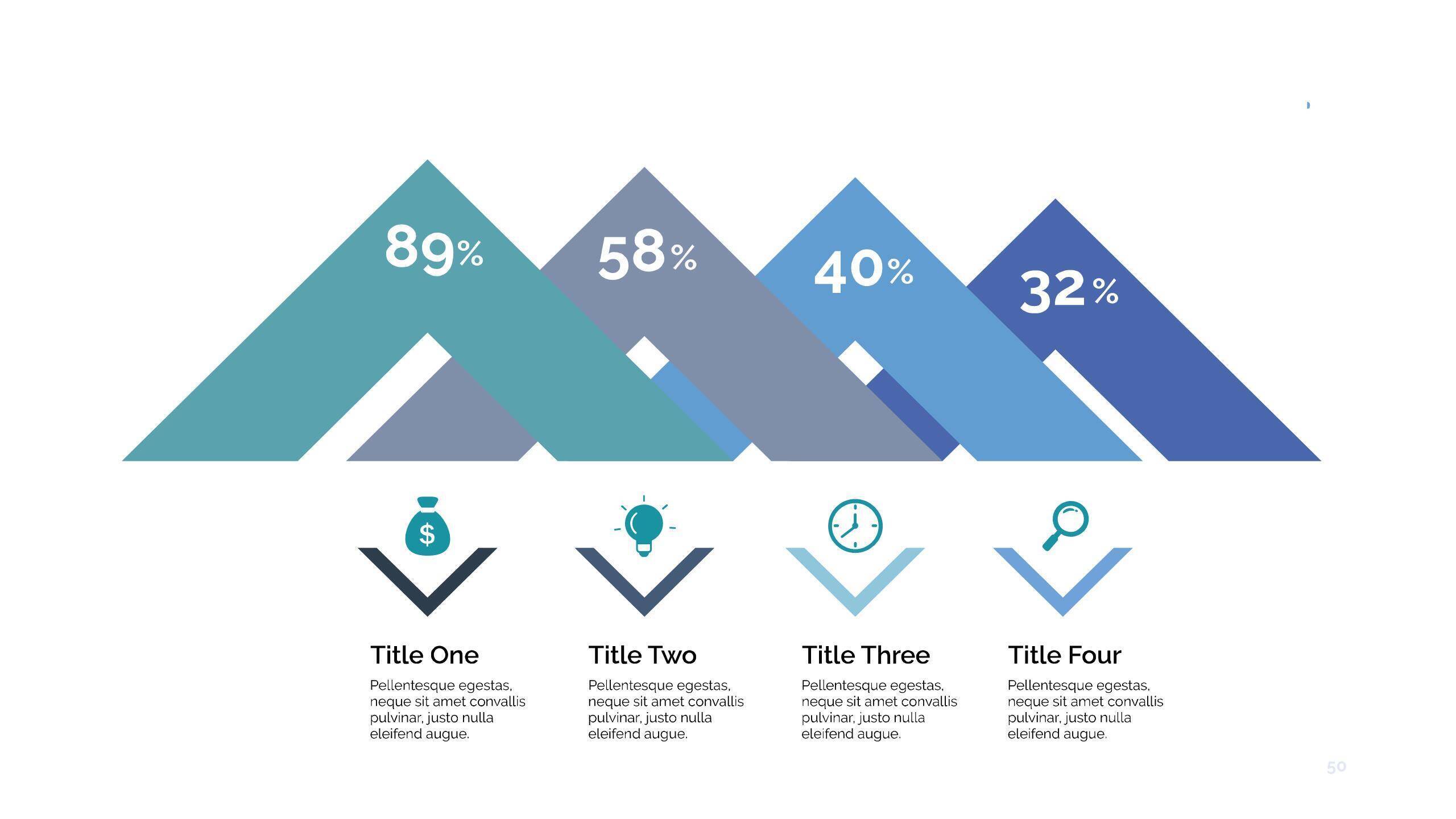 扁平化多彩数据PPT图表模板6
