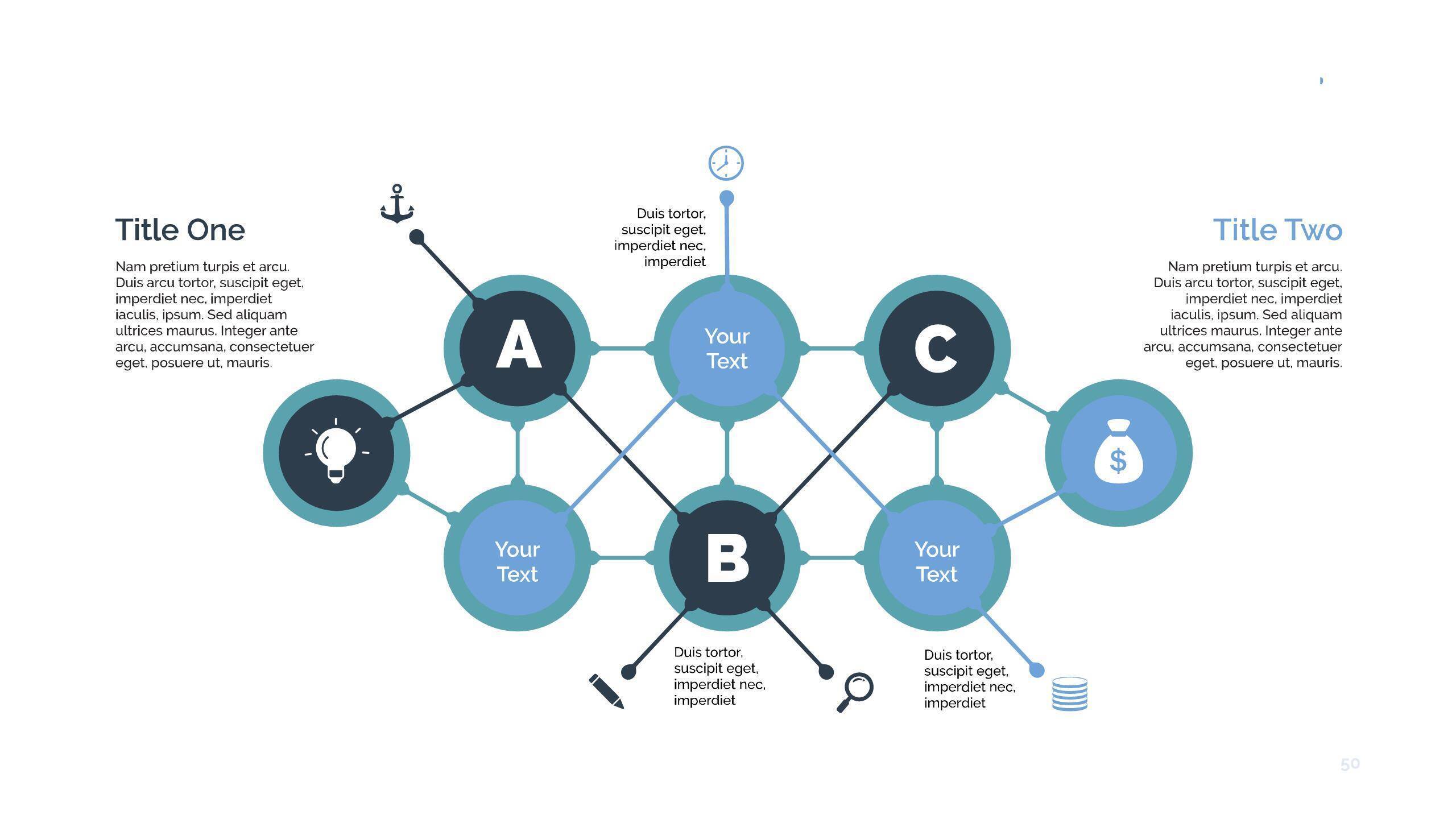 扁平化多彩数据PPT图表模板7